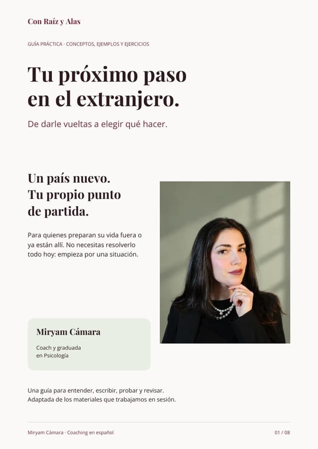 Tu próximo paso en el extranjero — Miryam Cámara